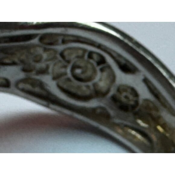 Vintage Estate WM Rogers Floral Spoon Ring Silver Plated Size 7, Handmade Jewelr - Picture 8 of 11
